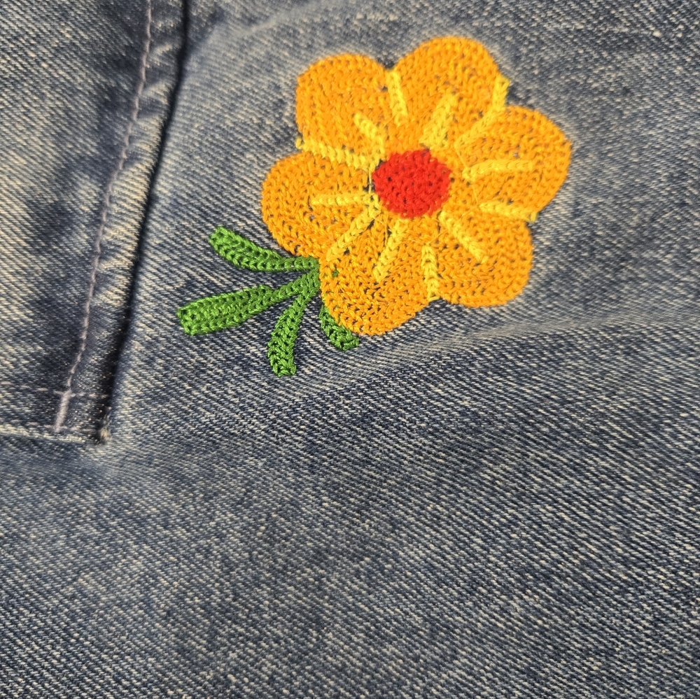 OBEY Urban Outfitters Exclusive Bigwig Cargo 32X30 Jeans Embroidered Flowers New - Picture 6 of 7